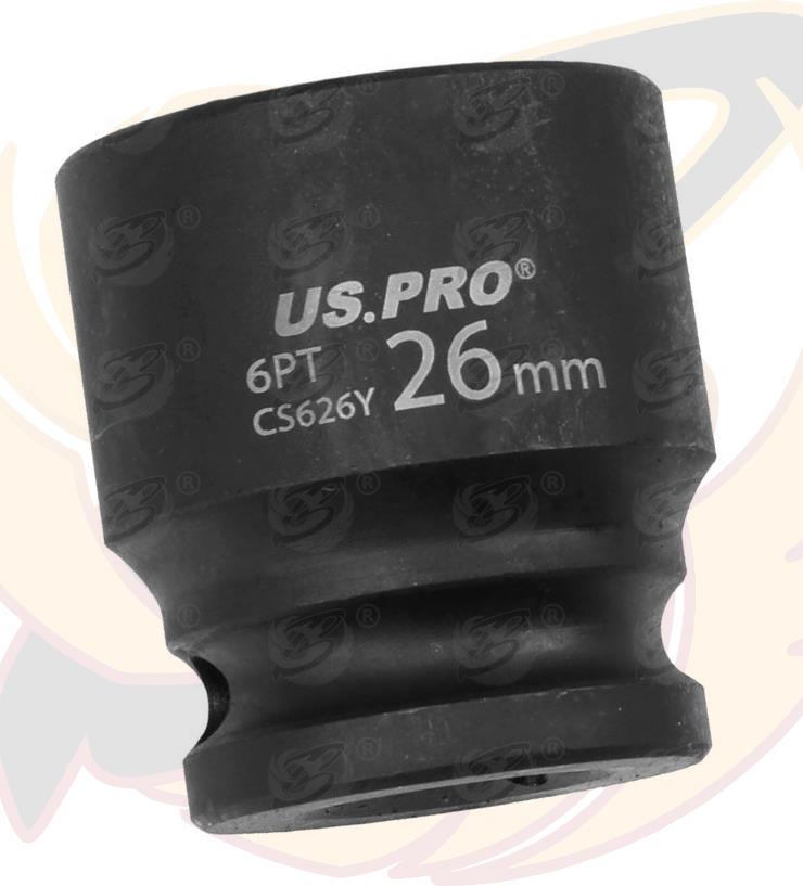 US PRO 26MM 1/2" DRIVE 6 POINT SHALLOW IMPACT SOCKET ( SINGLE )