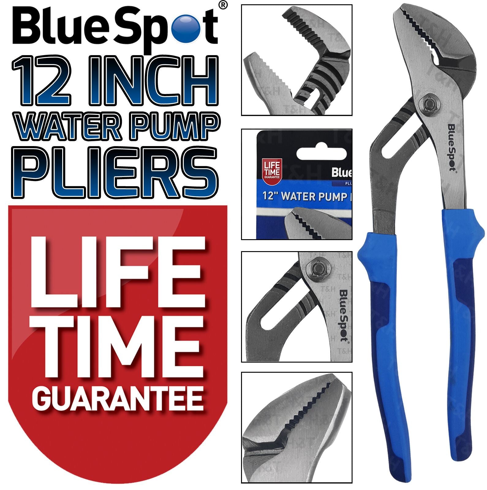 BLUESPOT 12" WATER PUMP PLIERS