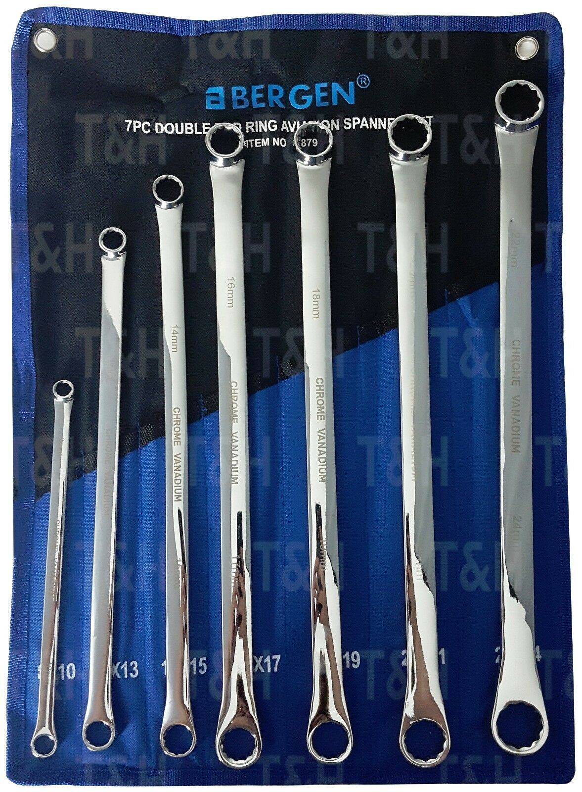 US PRO 7PCS EXTRA LONG AVIATION SPANNERS 8MM - 24MM