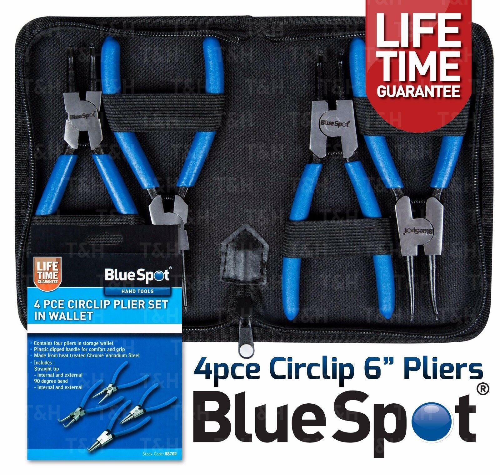 BLUESPOT 4PCS 6" CIRCLIP PLIER SET