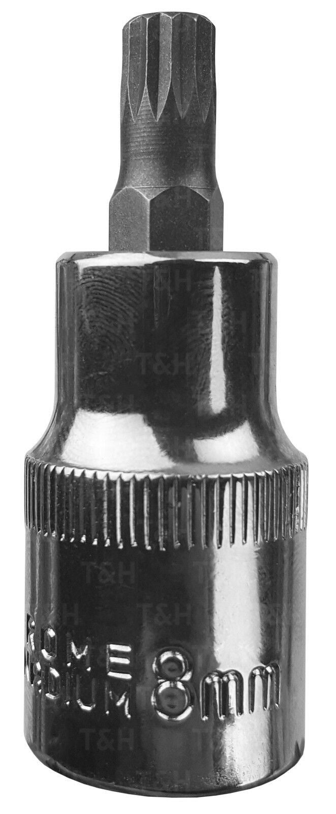 US PRO M8 1/2" DRIVE 55MM LONG SPLINE BIT SOCKET ( SINGLE )
