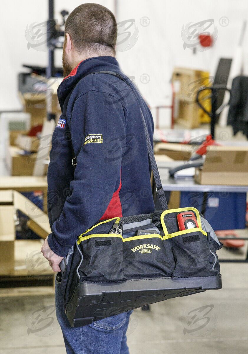 WORKSAFE 16 POCKET 17" HARD BASE TOOL BAG