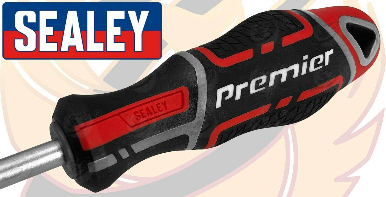 SEALEY 10PCS MAGNETIC TORX SCREWDRIVER SET T7 - T40 ( RED )