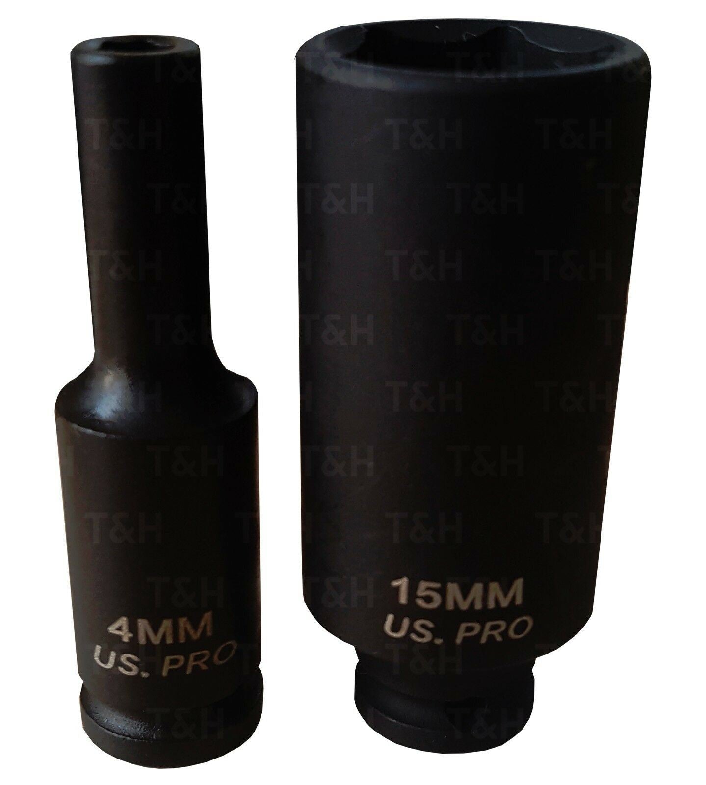 US PRO 14PCS 1/4" DRIVE 6 POINT DEEP IMPACT SOCKETS 4MM - 15MM