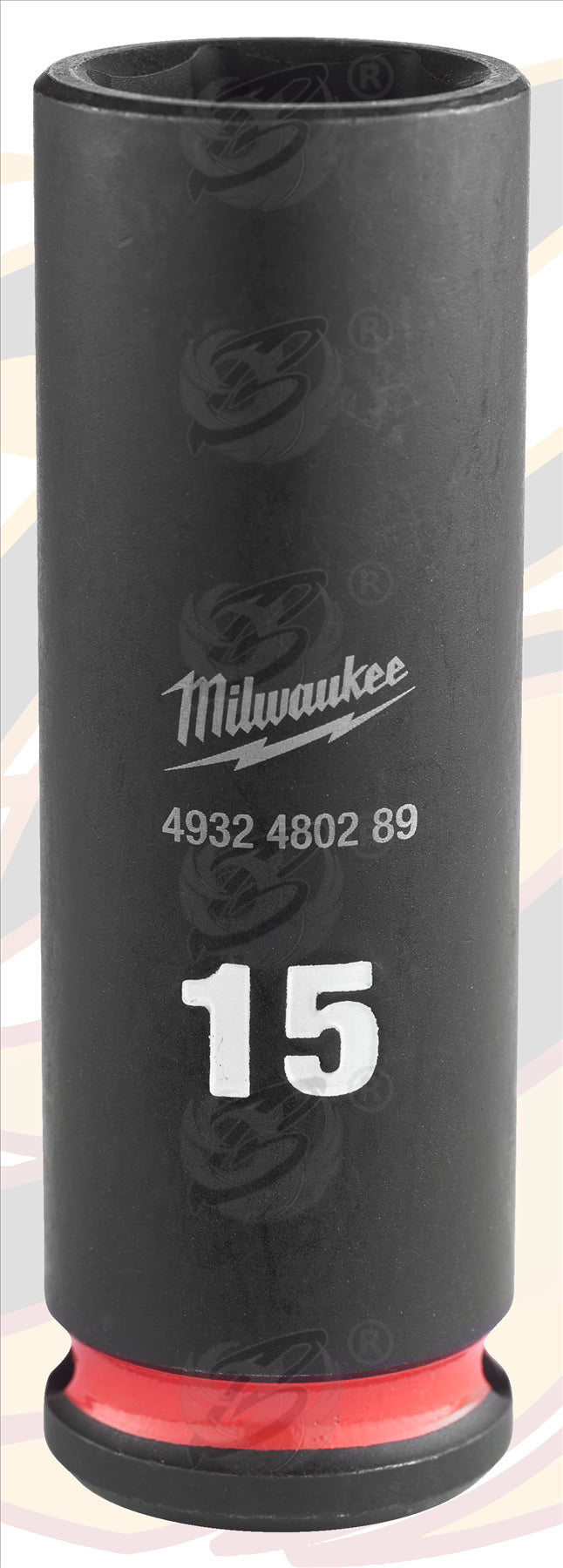 MILWAUKEE 15MM 3/8" DRIVE 6 POINT DEEP IMPACT SOCKET ( SINGLE )