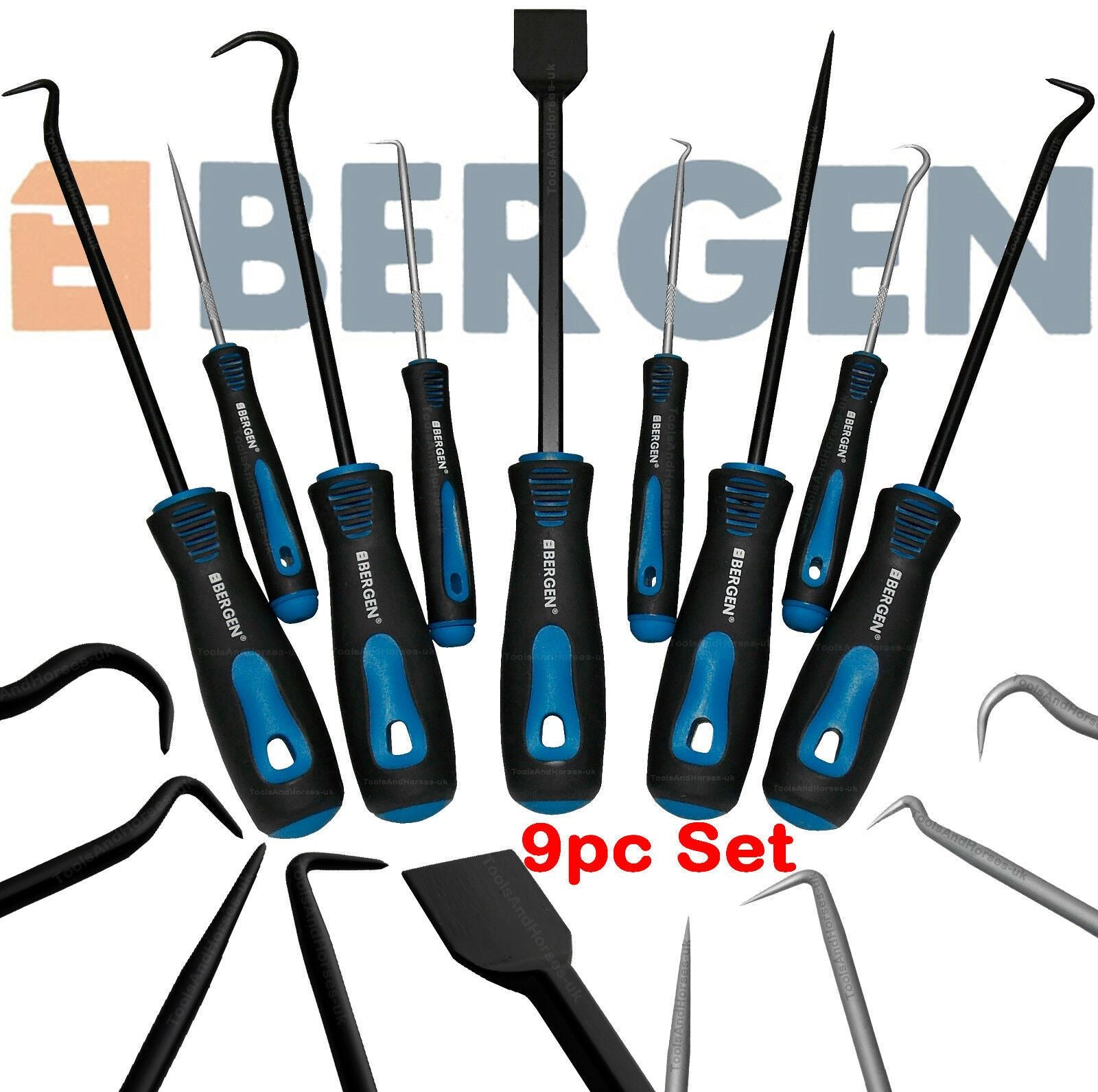 US PRO 9PCS HOOK, PICK & SCRAPER SET