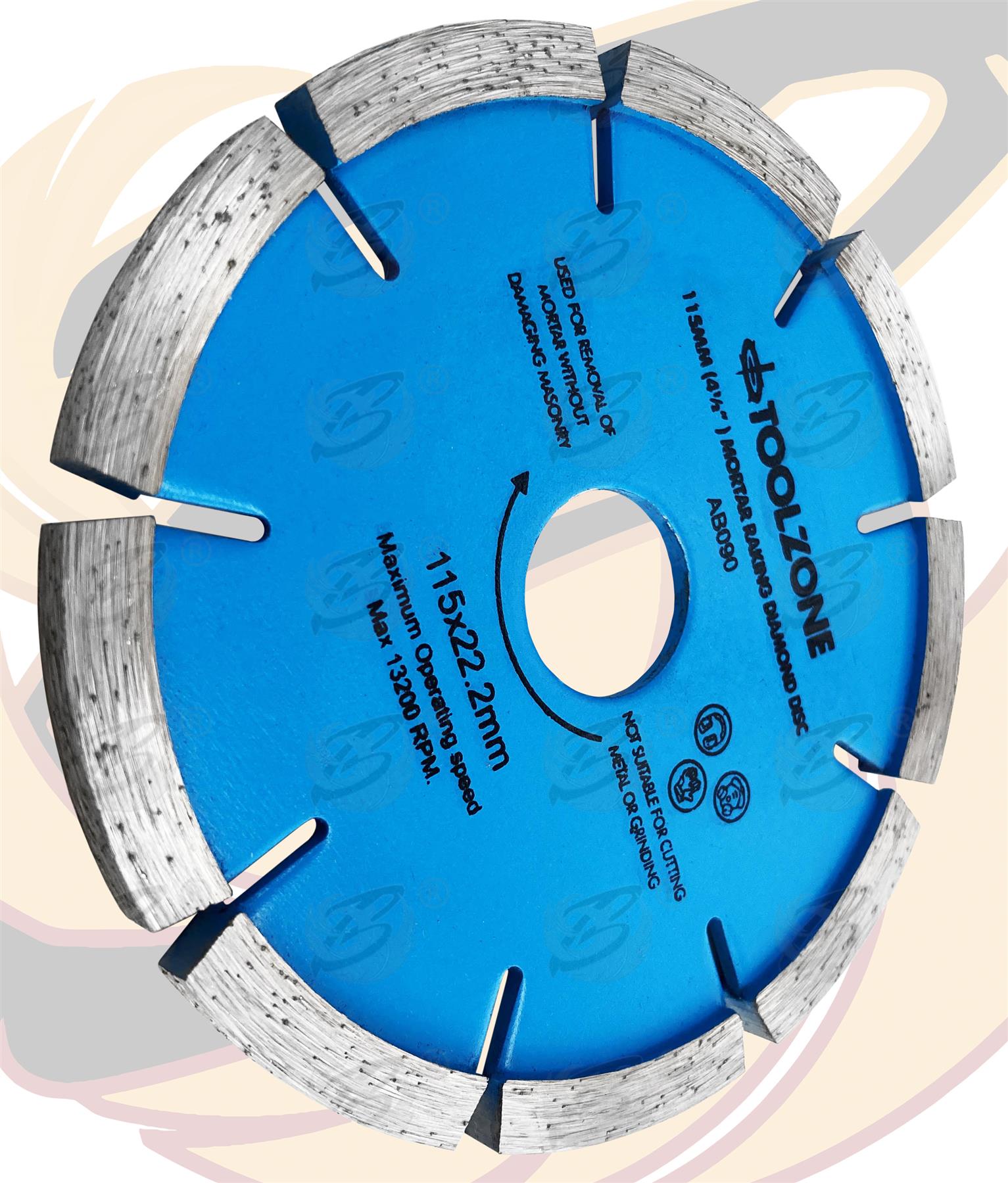TOOLZONE 4.5" ( 115MM ) MORTAR RAKING DISC ( x 10 )
