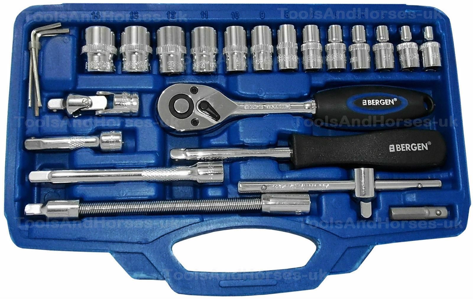 US PRO 59PCS 1/4" DRIVE 6 POINT DEEP & SHALLOW SOCKET SET 4MM - 14MM