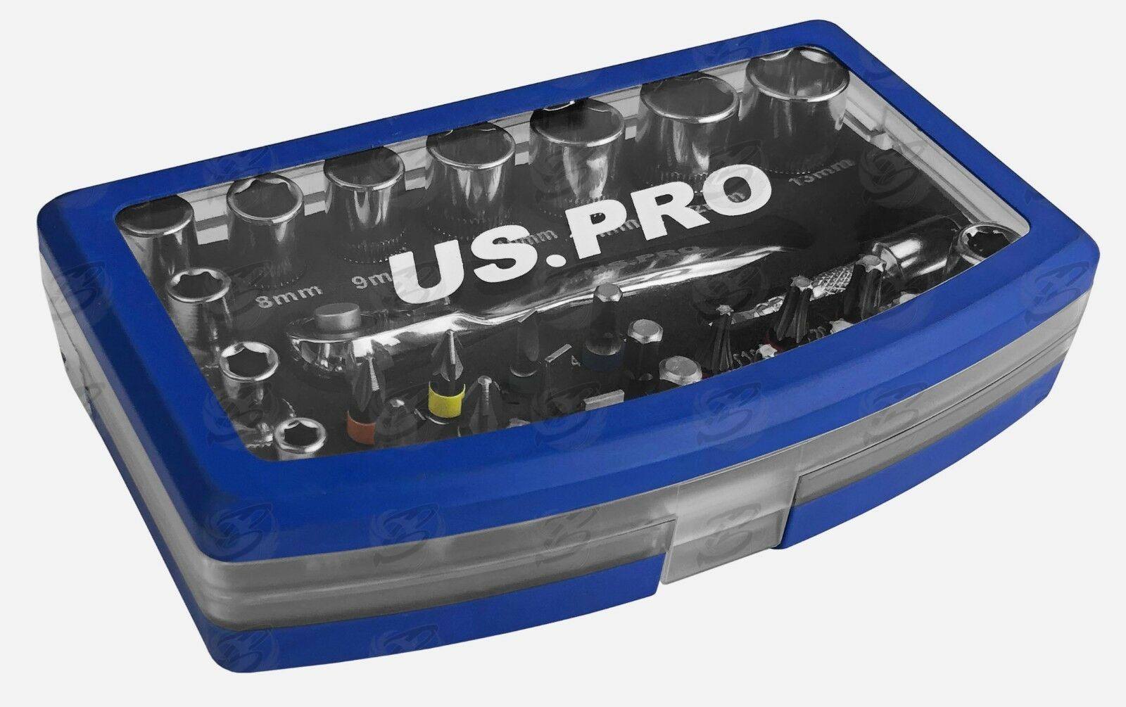 US PRO 31PCS 1/4" DRIVE SOCKET & BIT SET 4MM - 13MM