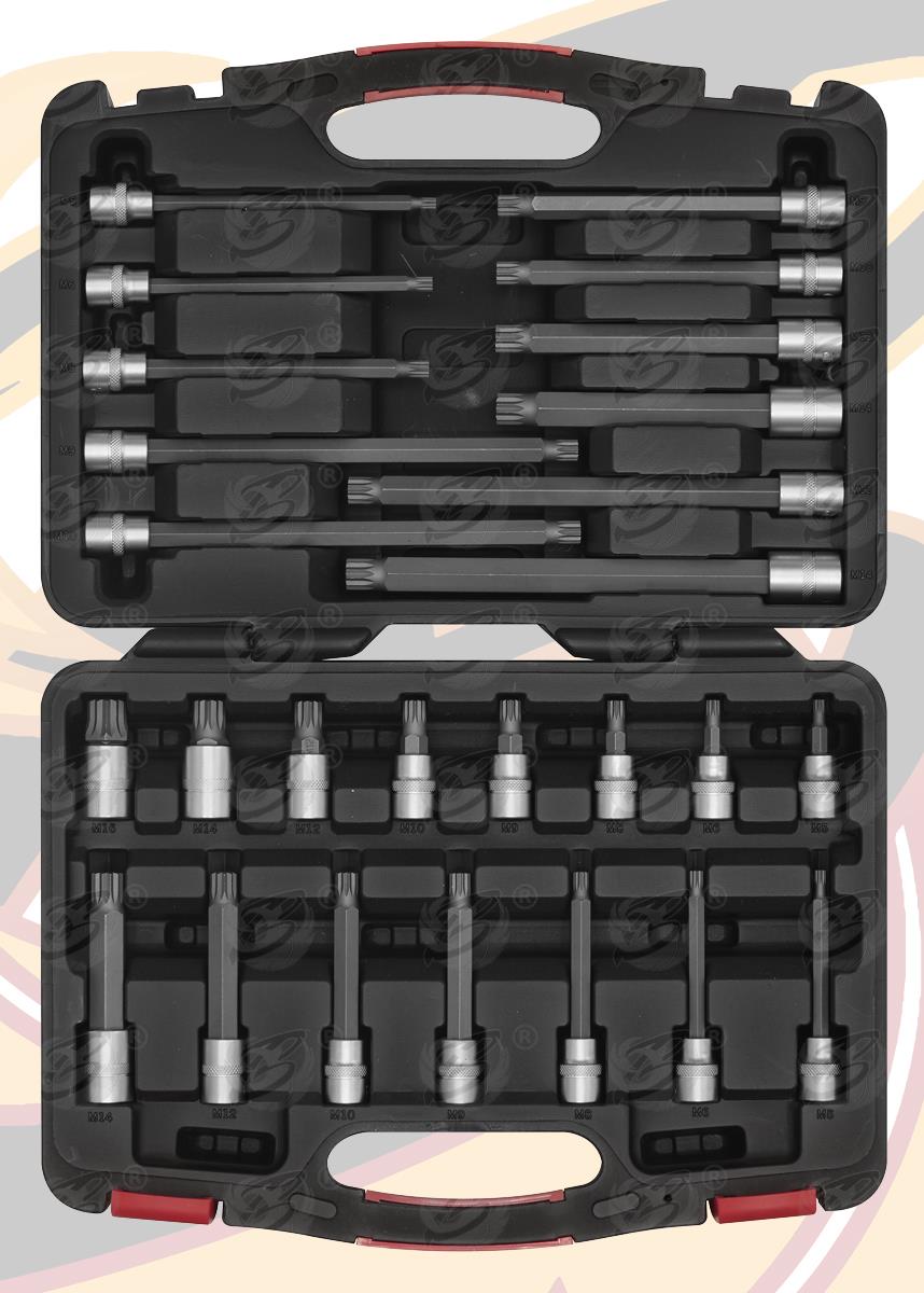 SEALEY 26PCS 3/8" DRIVE SPLINE BIT SOCKETS M5 - M16