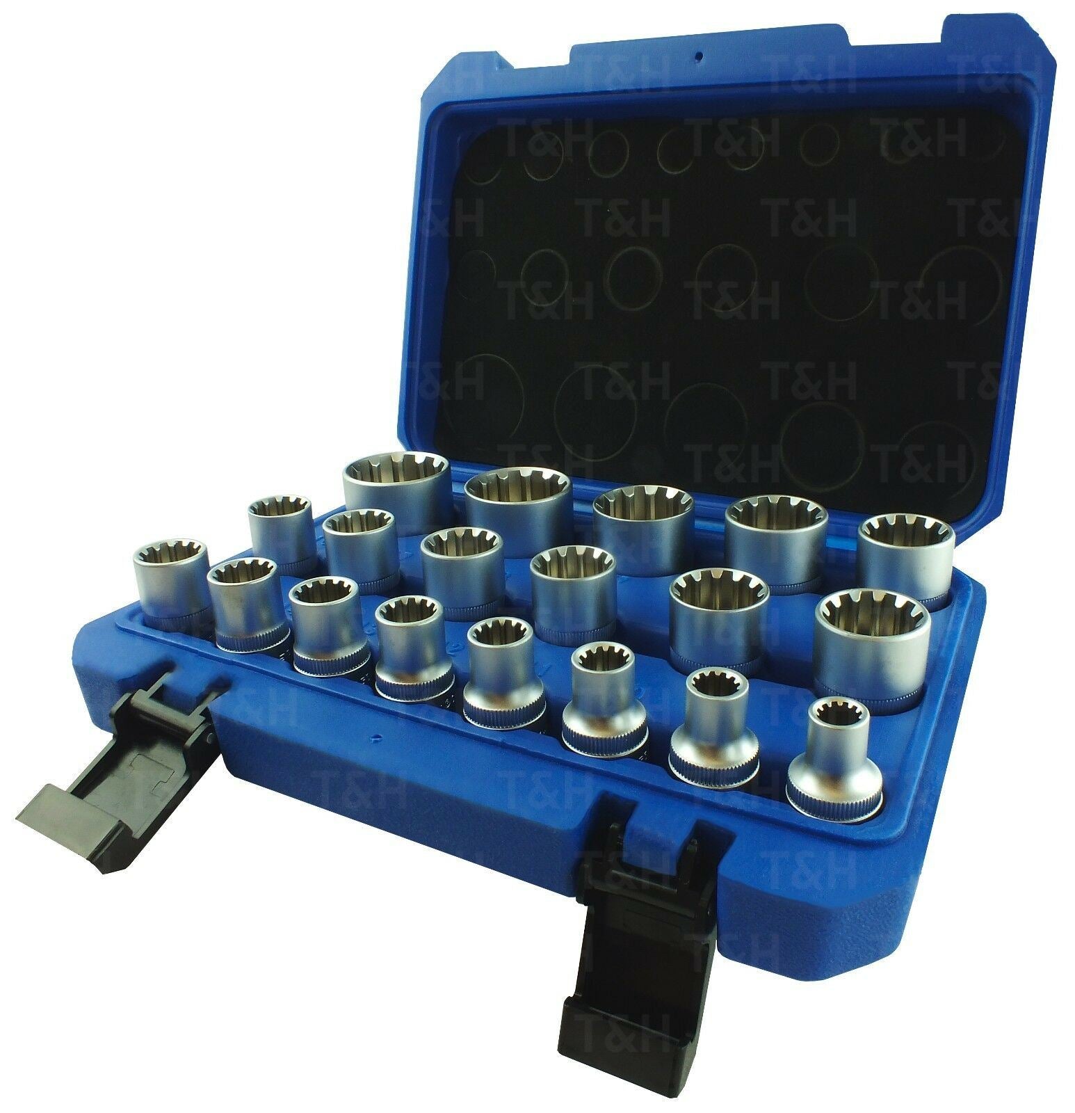 US PRO 19PCS 1/2" DRIVE GEAR LOCK SOCKETS 8MM - 32MM
