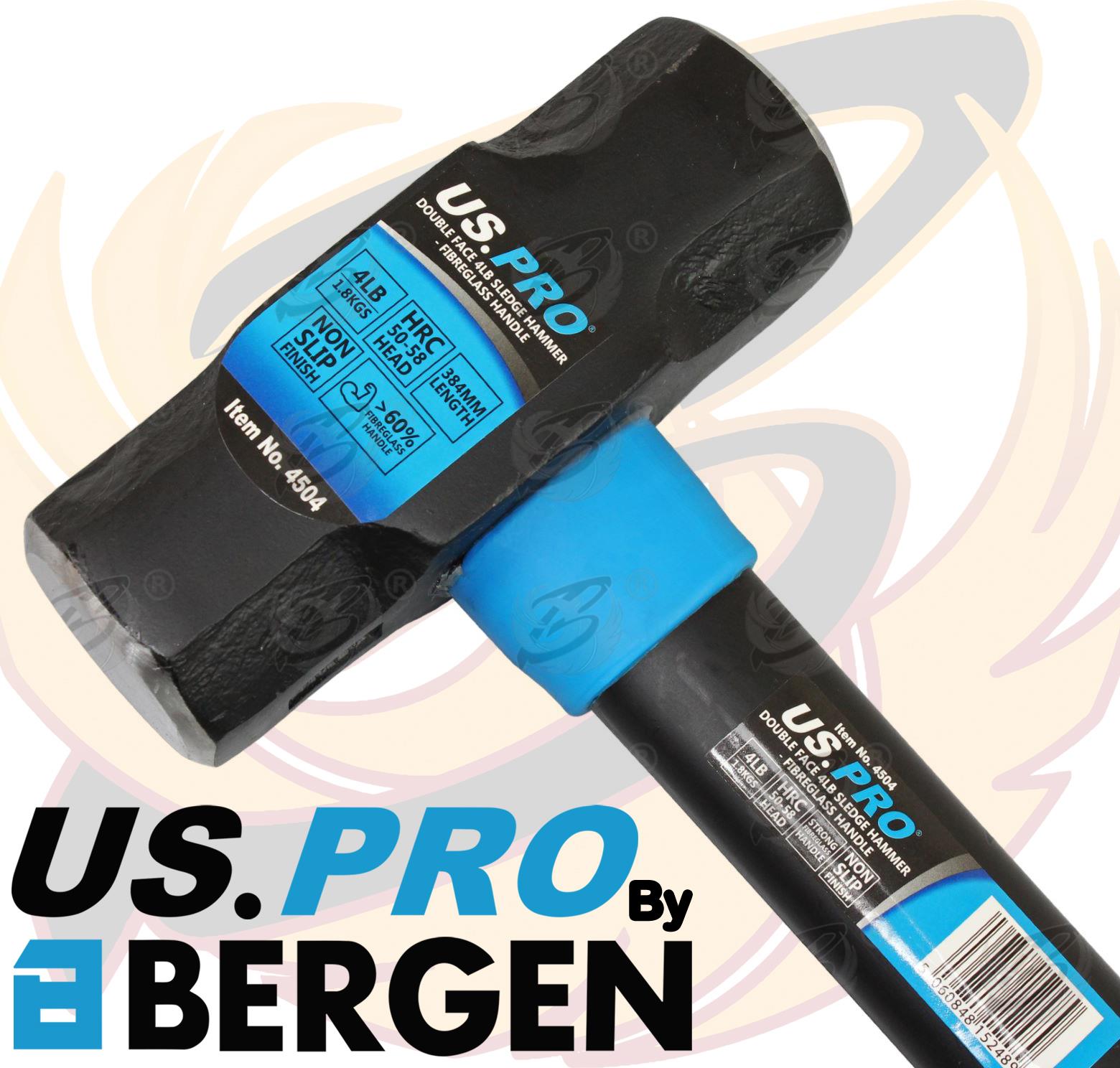US PRO 1.8KG 15" LONG FIBREGLASS SLEDGE HAMMER