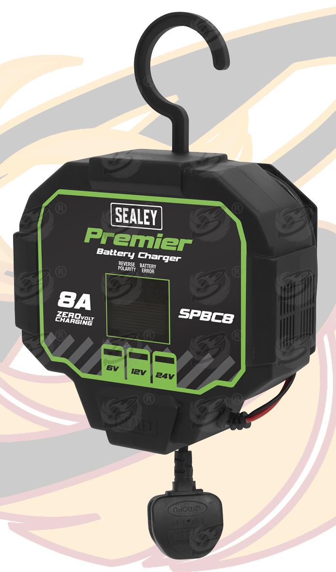 SEALEY 8A FULLY AUTOMATED BATTERY CHARGER