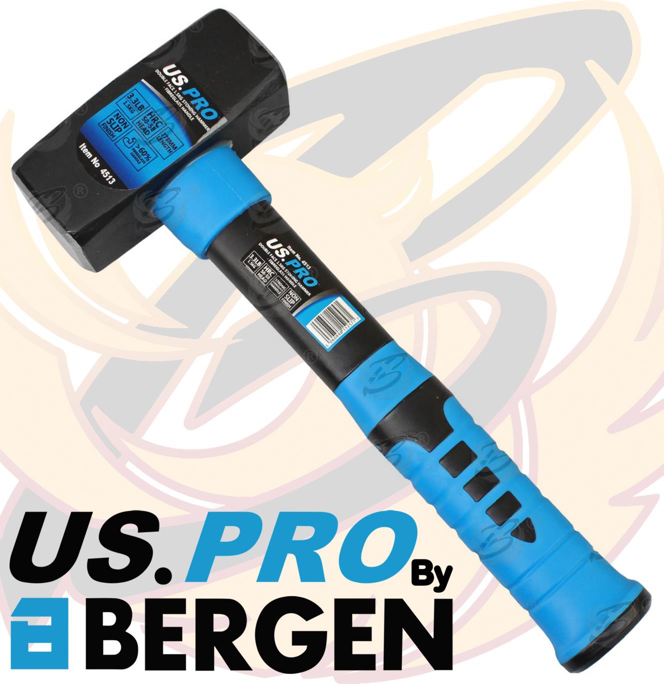 US PRO 1.5KG 11" LONG FIBREGLASS STONING HAMMER
